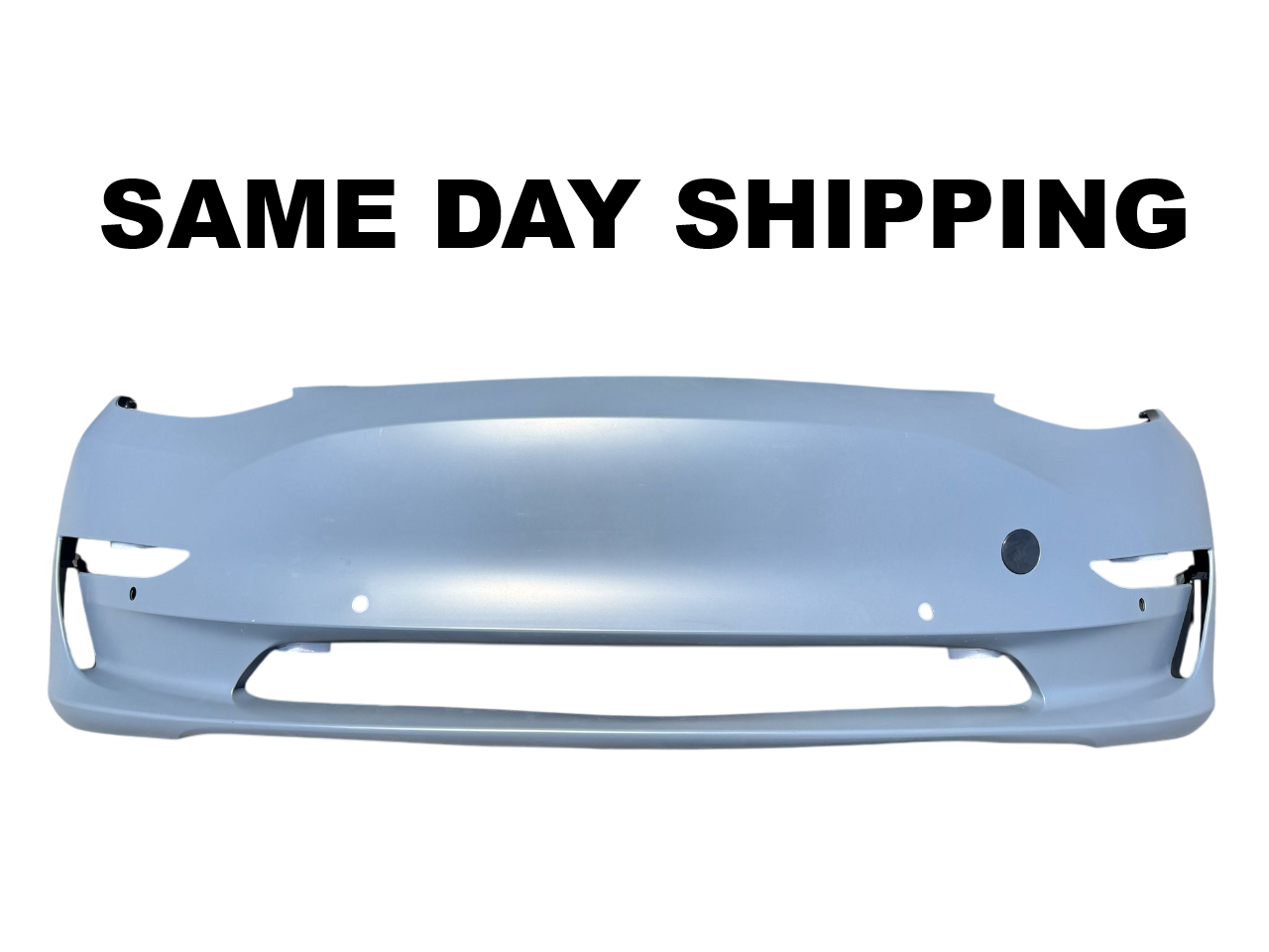 For Tesla Model 3 2017-2020 Front Bumper Cover w/ Sensor Holes and tow hitch cap