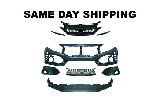 For Honda Civic 2016-2021 Sedan Type R Front Bumper Cover Full Kit Set