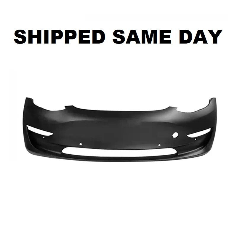 For Tesla Model 3 2017-2020 Front Bumper Cover With Sensor Holes - 1916697-S0-A